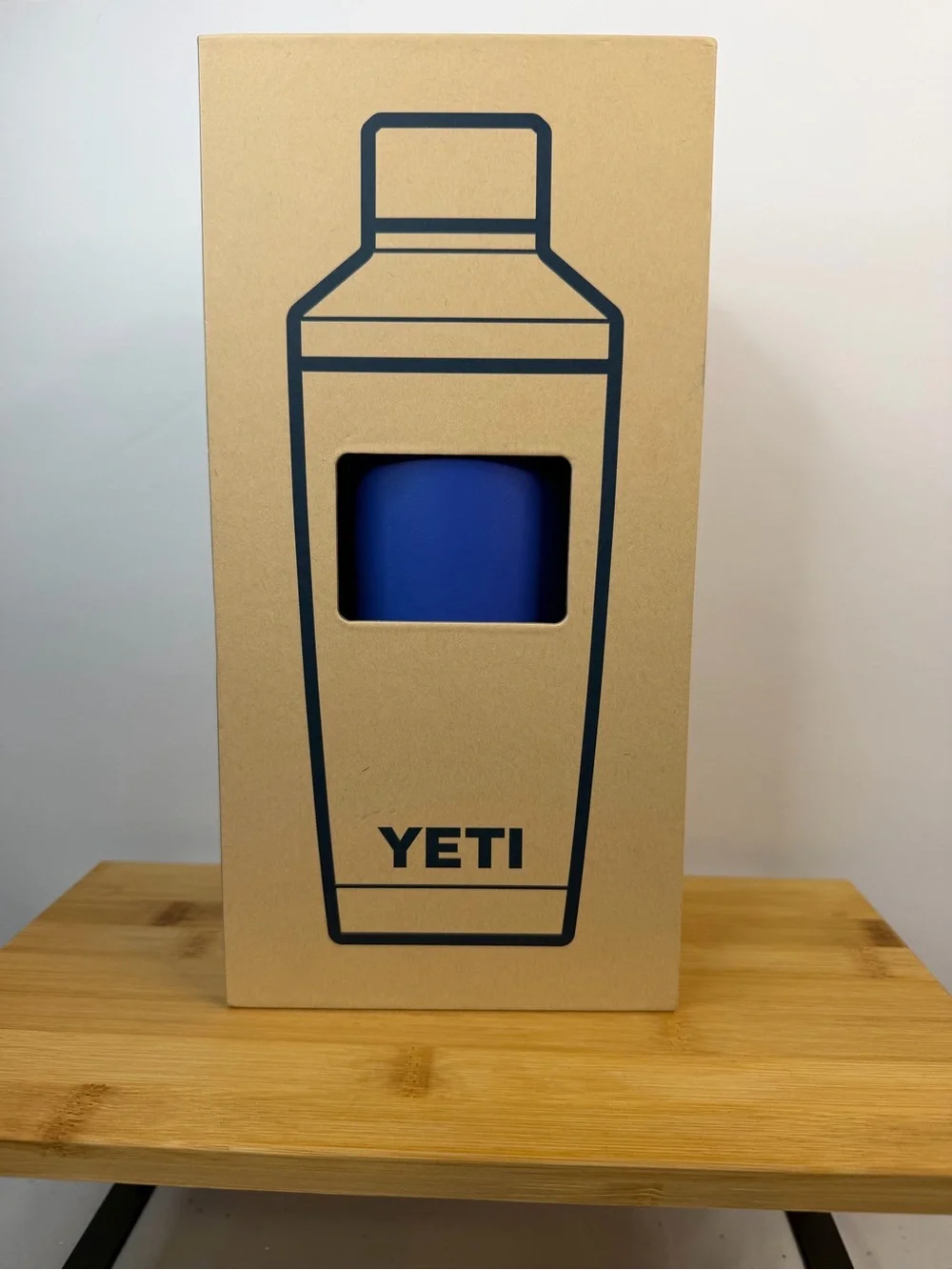 Yeti Blue Stainless Steel Cocktail Shaker with Brushed Steel Top
